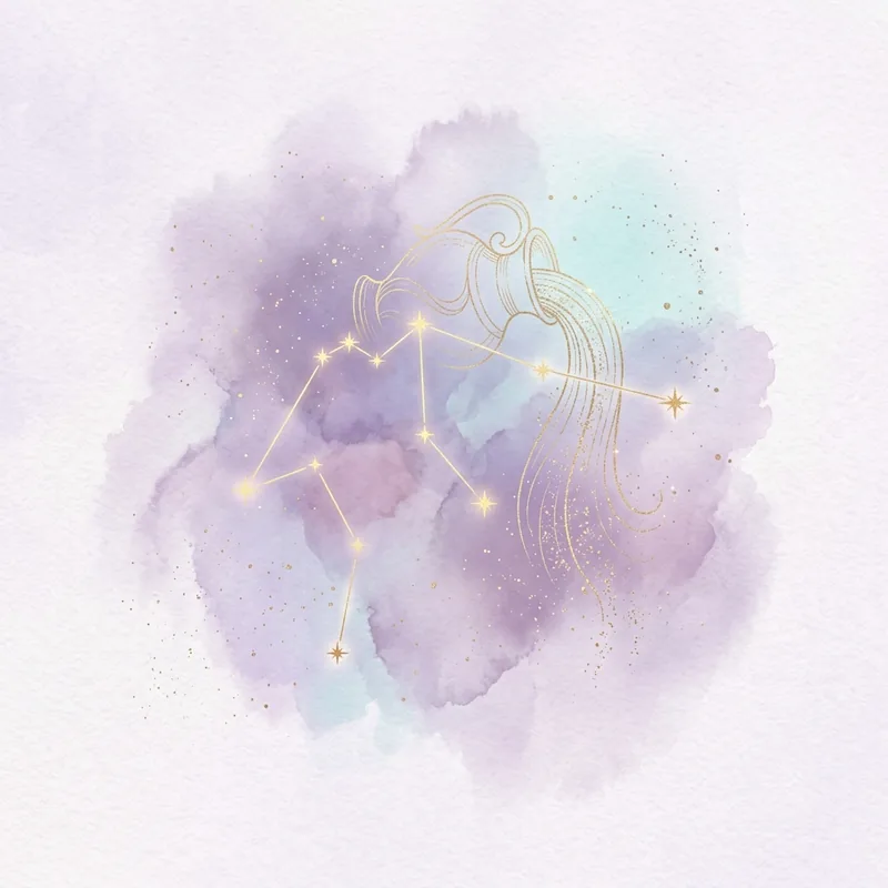 The Aquarius constellation with water pouring into stardust